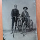 BOYS w/ BYCYCLES ANTIQUE TINTYPE PHOTO