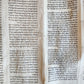 TORAH SCROLL FRAGMENT MANUSCRIPT on VELLUM antique BIBLE NUMBERS 4:39-15:16