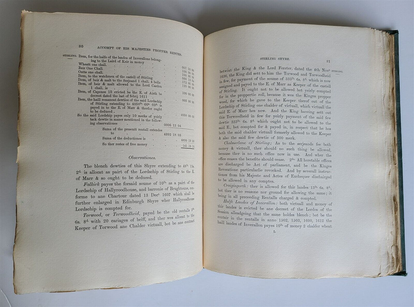 1897 REVENUE of the SCOTTISH CROWN, 1681 by SIR WILLIAM PURVES antique LTD ED.