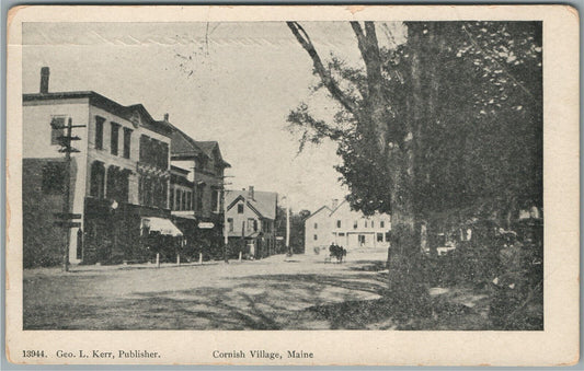 CORNISH VILLAGE ME ANTIQUE POSTCARD