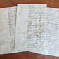 ANCIENT MANUSCRIPTS LOT of 3 FRAGMENTS about 14th century antique