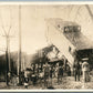 TRAIN WRECKAGE RAILWAY railroad VINTAGE REAL PHOTO POSTCARD RPPC