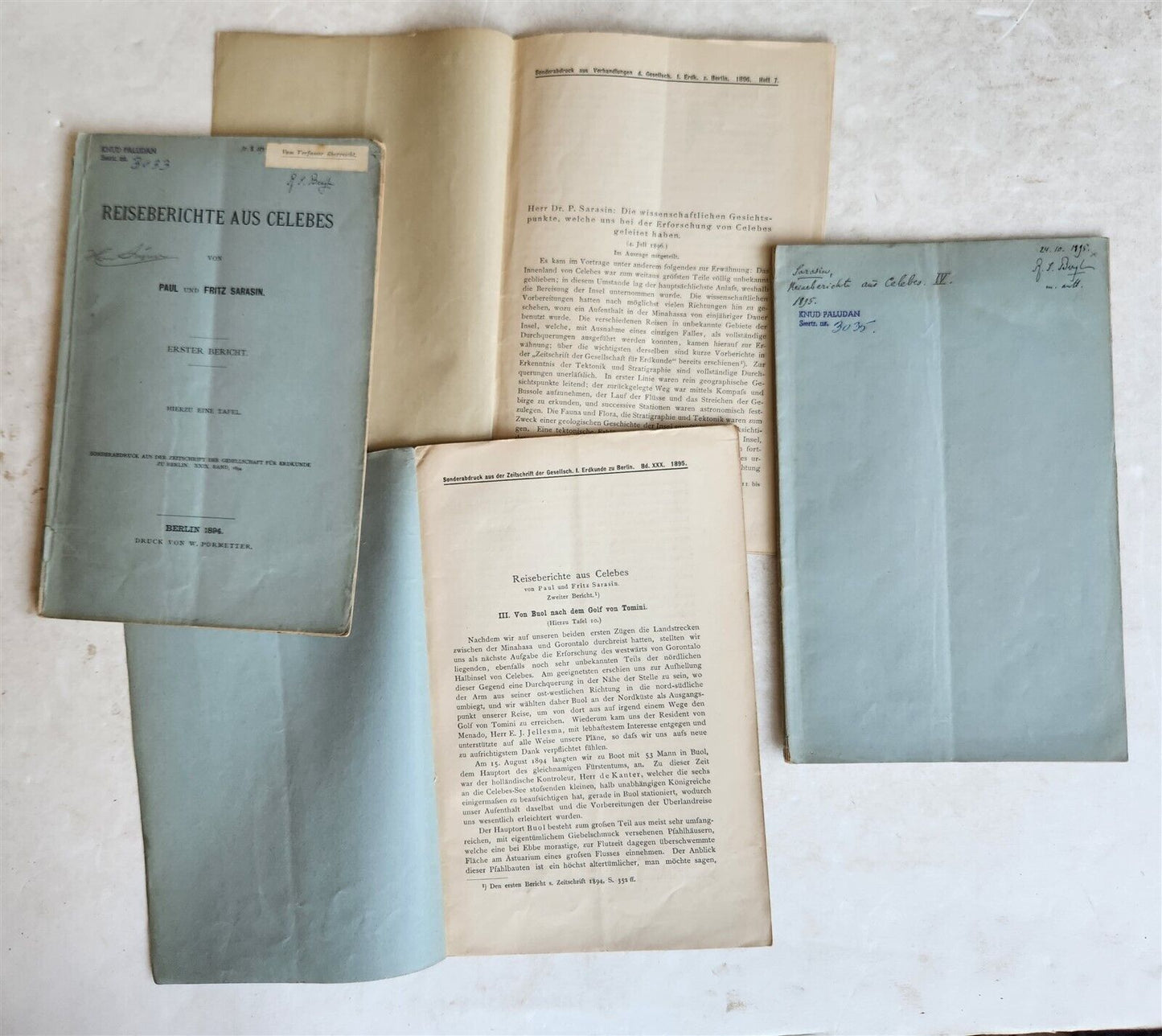 1894 Travel reports from Celebes Island Sulawesi in Indonesia antique in GERMAN