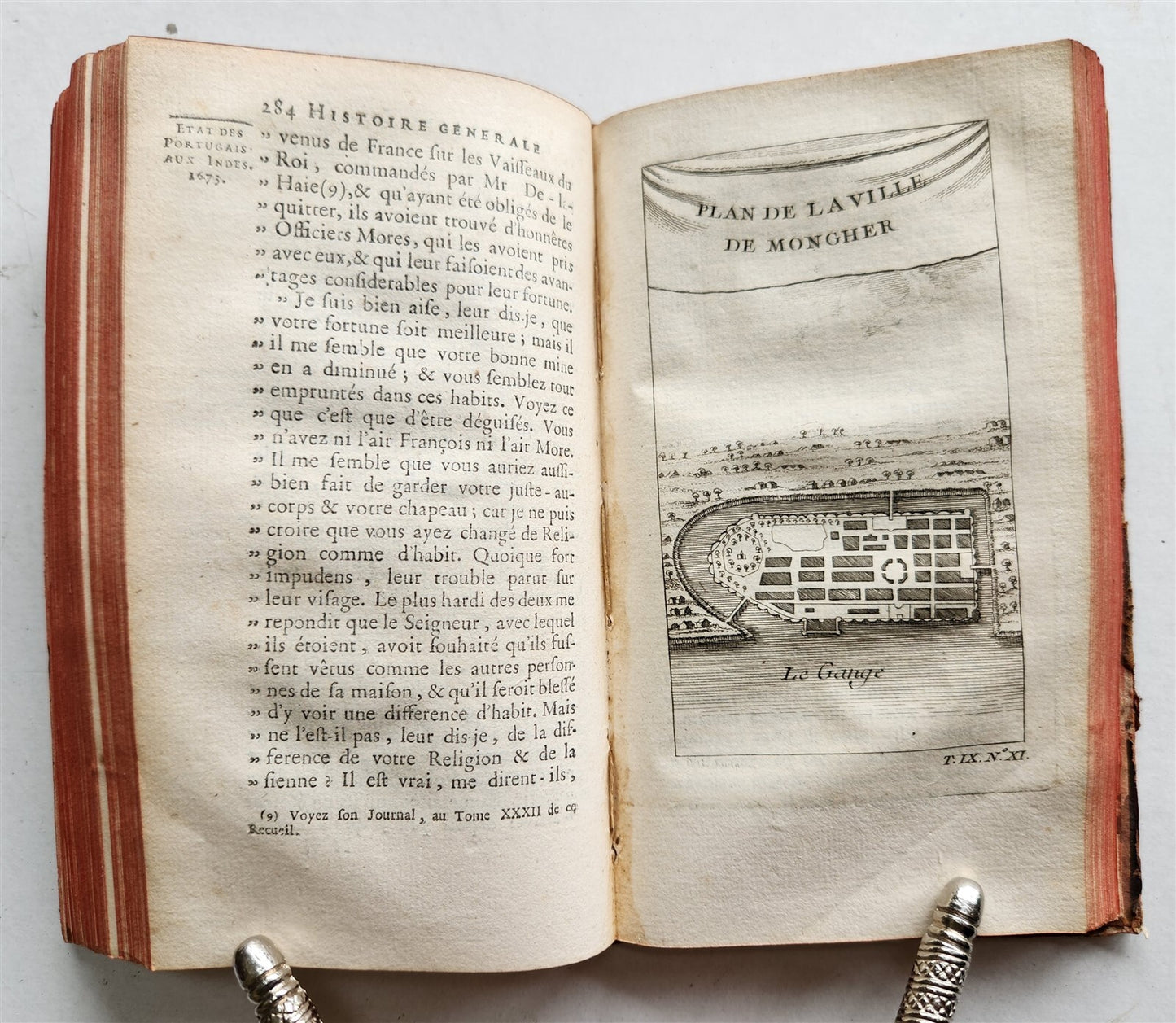 1751 HISTOIRE des VOYAGES VOL. 36 antique illustrated TRAVELS to INDIA