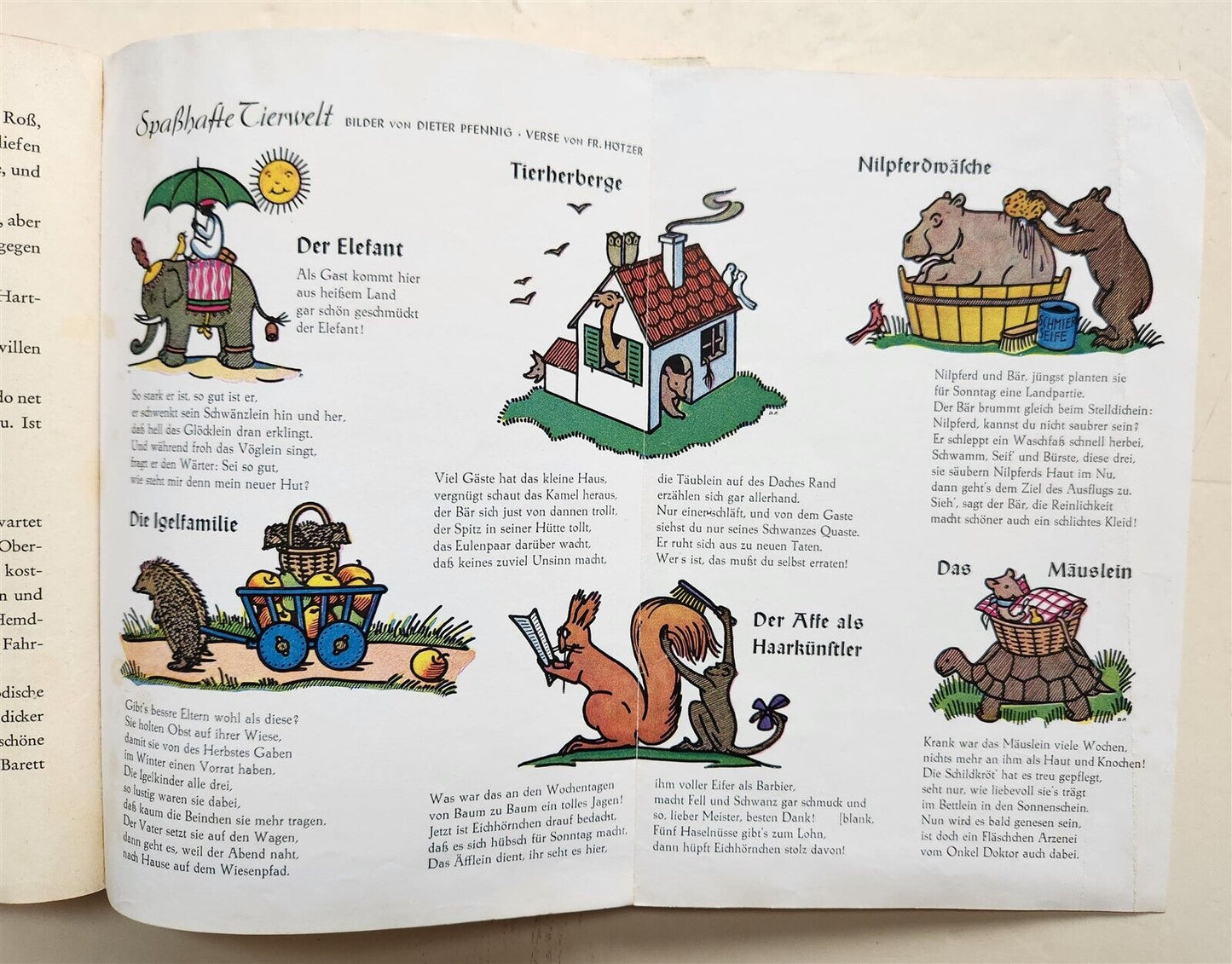 1951 CHILDREN BOOK in GERMAN vintage ILLUSTRATED THIENEMANNS SCHATZASTLEIN