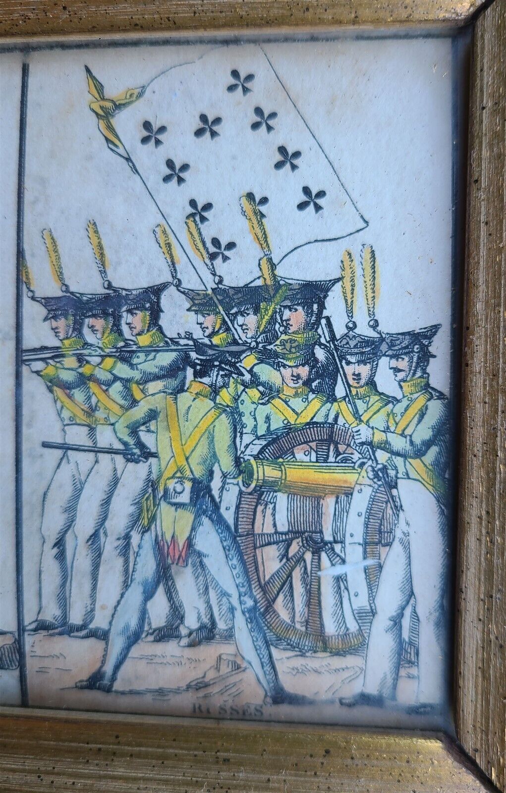 1816 TRANSFORMATION PLAYING CARDS NAPOLEONIC ERA SOLDIERS UNCUT SHEET ANTIQUE