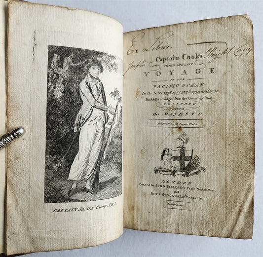 1785 CAPTAIN COOK'S THIRD and LAST VOYAGE ILLUSTRATED antique ENGLISH