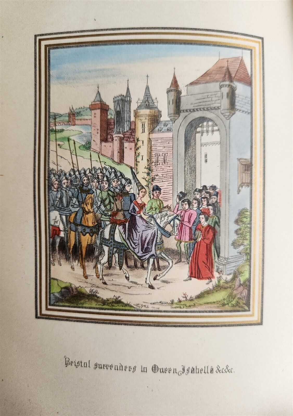 1868 FROISSART CHRONICLES of ENGLAND FRANCE SPAIN 2 VOLUMES antique ILLUSTRATED