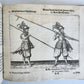 1664 ILLUSTRATED MILITARY WORK on TECHNIQUES for HANDLING MUSKET & PIKE antique