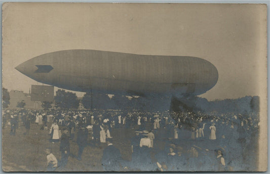 GERMAN WWI MILITARY ZEPPELIN DIRIGIBLE ANTIQUE REAL PHOTO POSTCARD RPPC