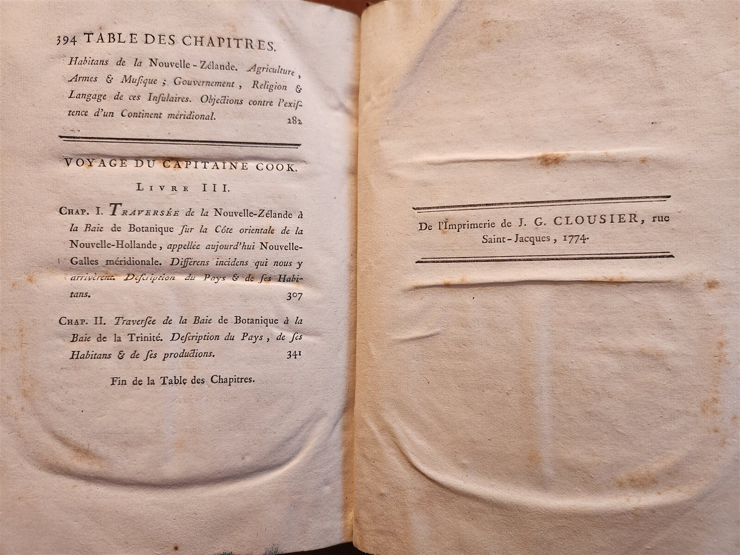 1774 RELATION des VOYAGES by J.HAWKESWORTH antique CAPT. JAMES COOK Vol. III