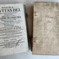 1719 MYSTICA CIVITAS DEI 3 PIGSKIN BOUND FOLIOS antique