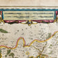 1640 MAP of Namur BELGIUM by WILLEM BLAEU antique AUTHENTIC hand colored
