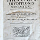 1749 THESAURUS ERUDITIONIS SCHOLASTICAE by BASILII FABRI antique VELLUM FOLIO