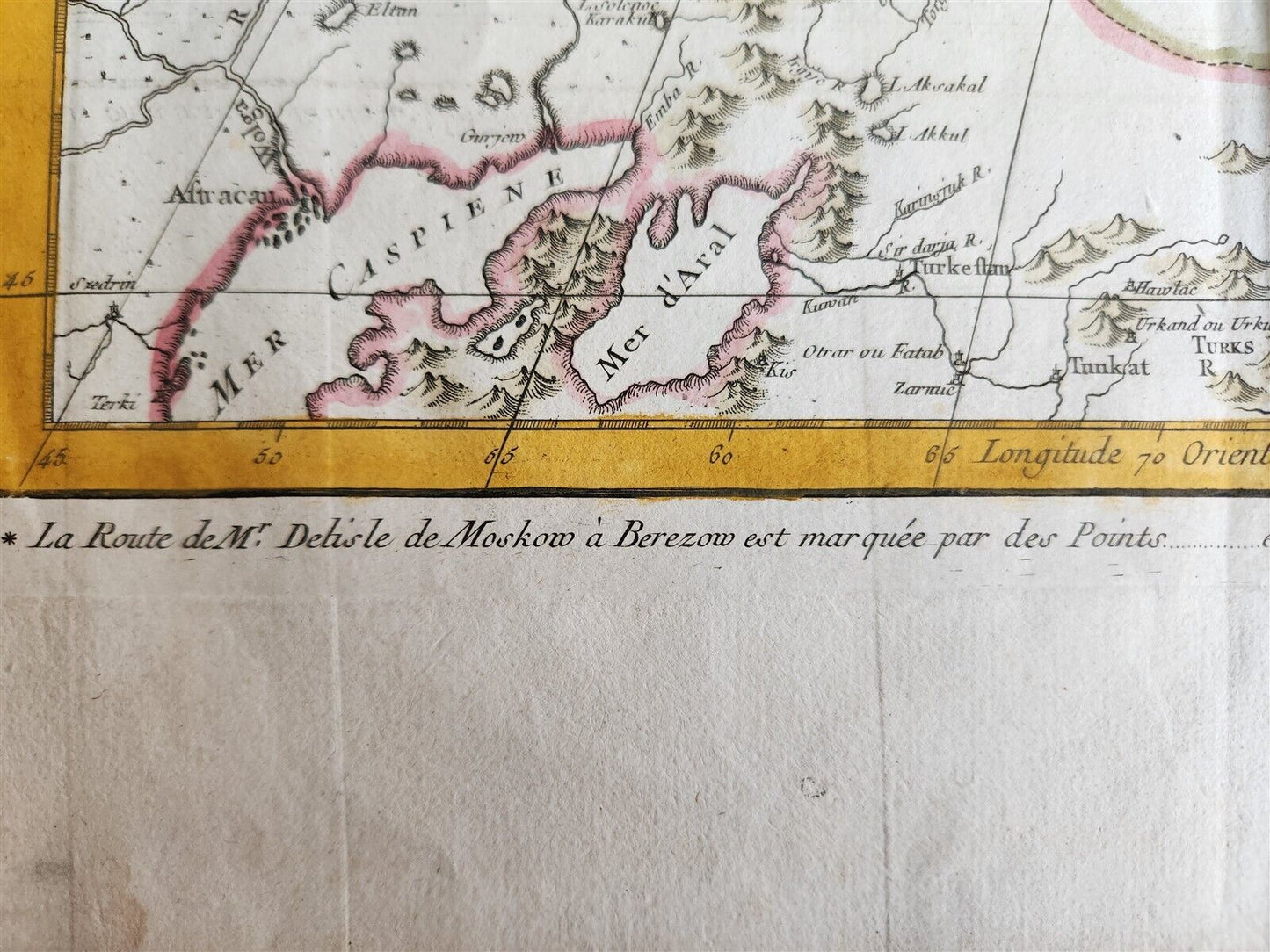 1754 CARTA DE LA SIBERIE antique MAP of RUSSIA