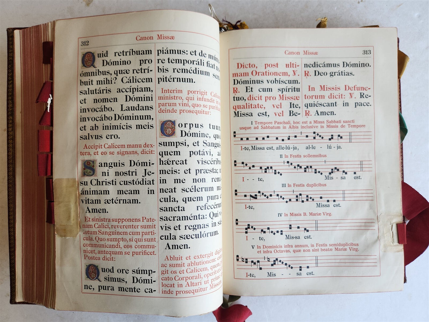 1929 MISSALE ROMANUM antique MASSIVE FOLIO FINE LEATHER BINDING