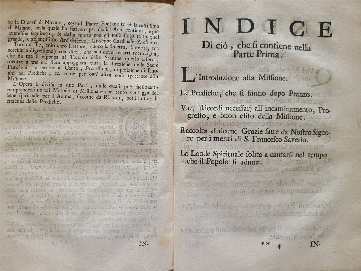 1765 QUARESIMALE DEL PADRE PAOLO SEGNERI antique VELLUM BOUND in Italian