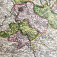 1720s MAP of GERMANY MOSELLE RIVER by J.B.HOMANN antique AUTHENTIC hand colored