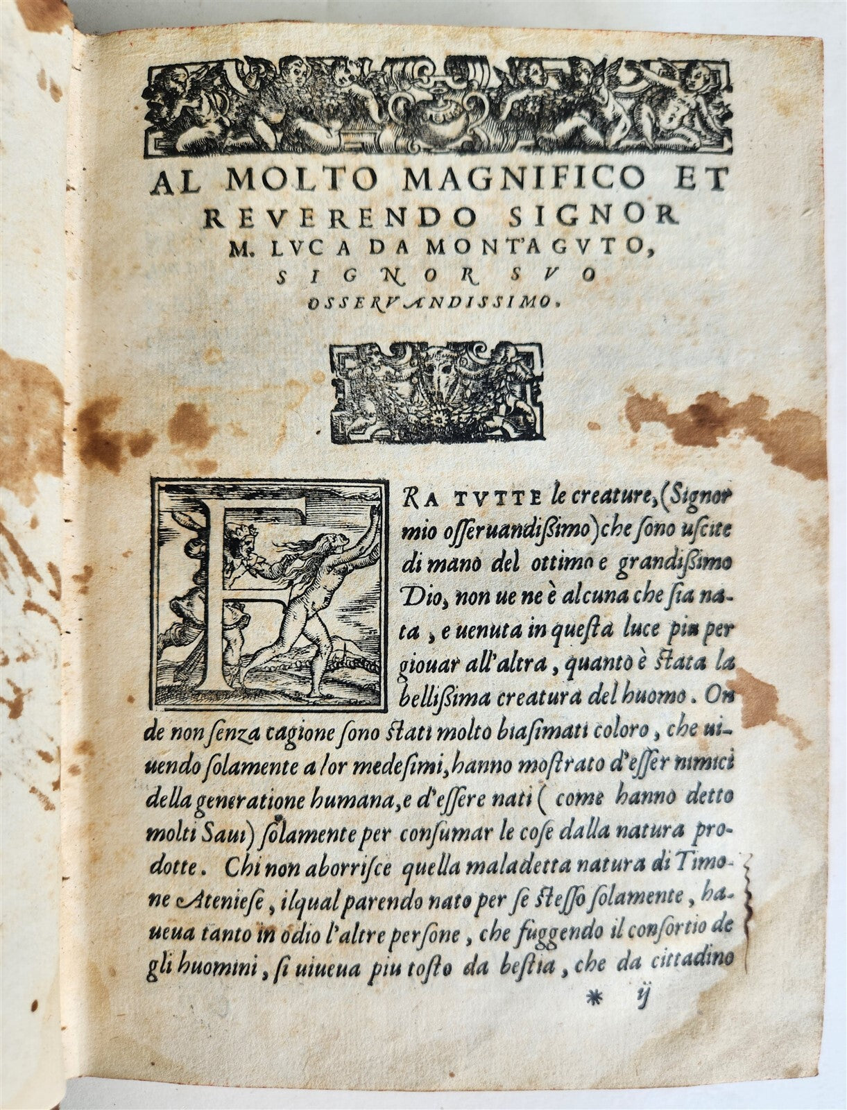 1566 PLUTARCH antique 16th CENTURY in ITALIAN Apoftemmi di Plutarco