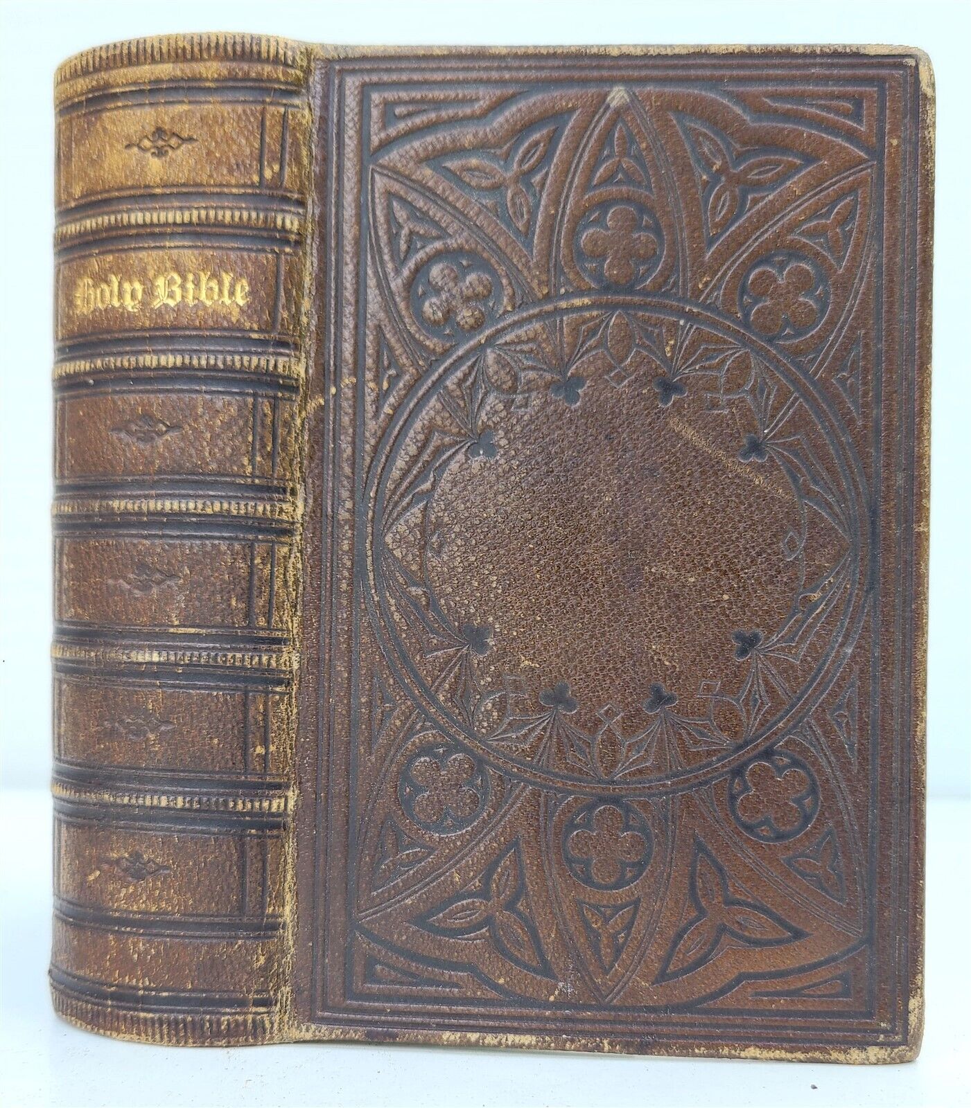 1861 BIBLE in ENGLISH OLD & NEW TESTAMENT antique AMERICANA NY CIVIL WAR ERA