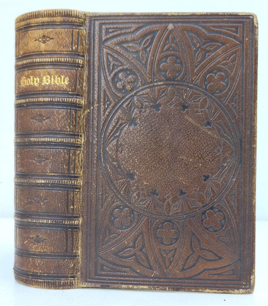 1861 BIBLE in ENGLISH OLD & NEW TESTAMENT antique AMERICANA NY CIVIL WAR ERA