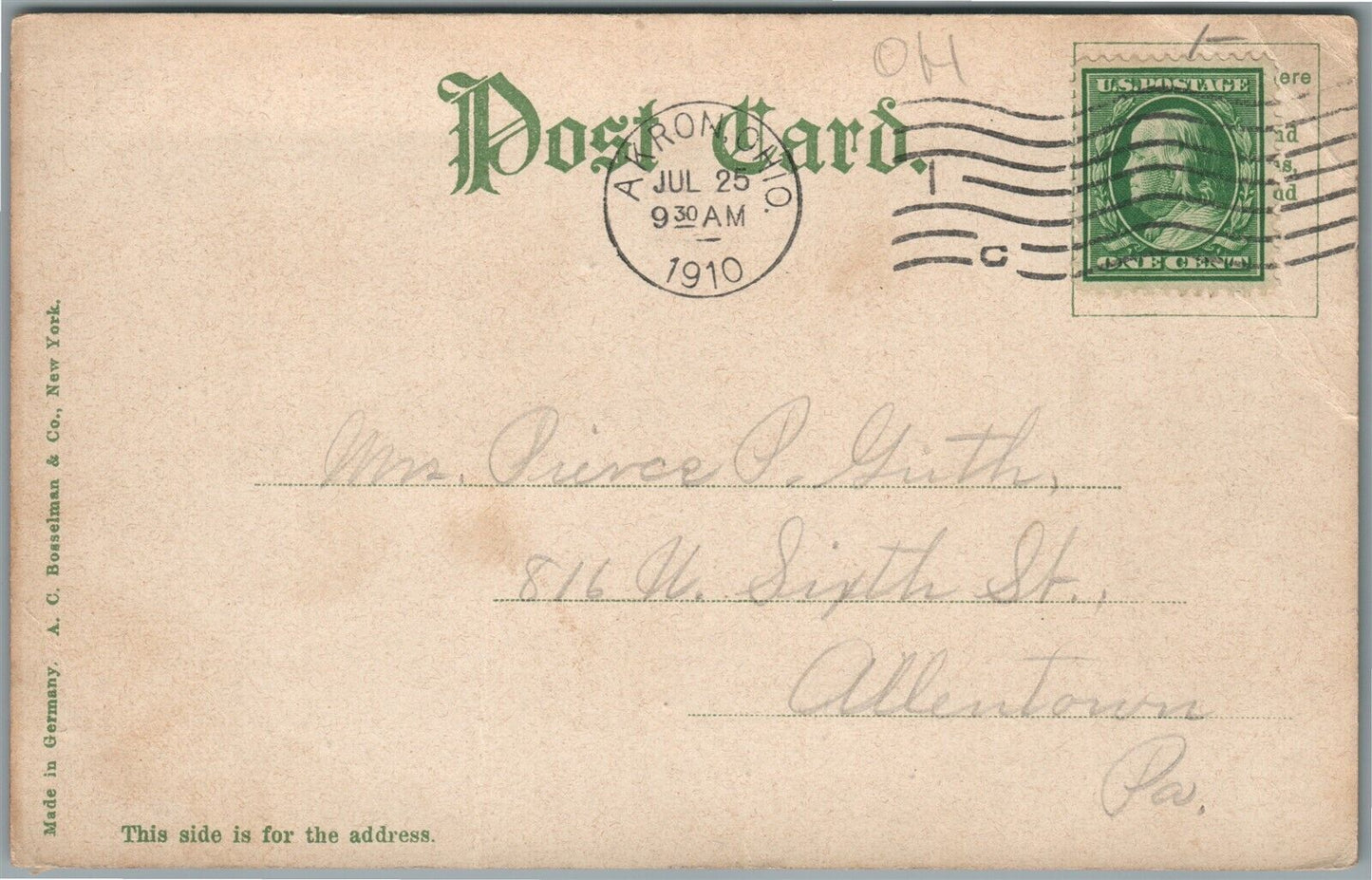 CHIPPEWA LAKE NY THE INLET ANTIQUE POSTCARD