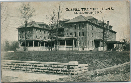 ANDERSON IN GOSPEL TRUMPET HOME ANTIQUE POSTCARD