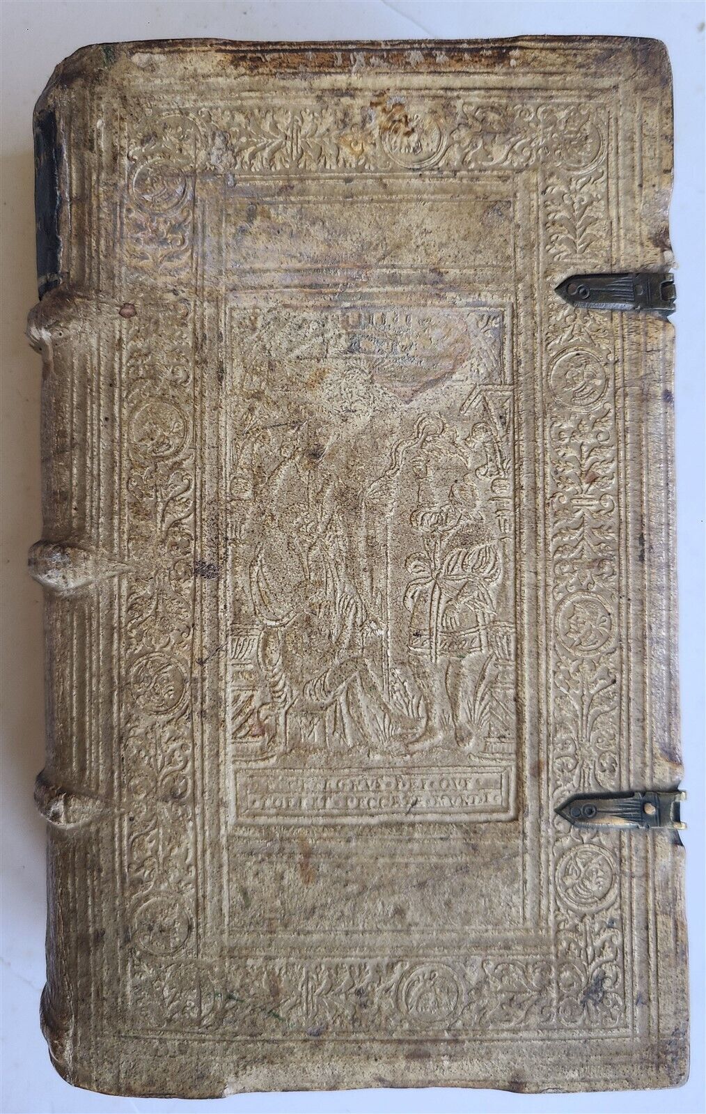 1575 APOCALYPSE COMMENTARY by D. Chytraeus ILLUSTRATED antique pigskin BINDING