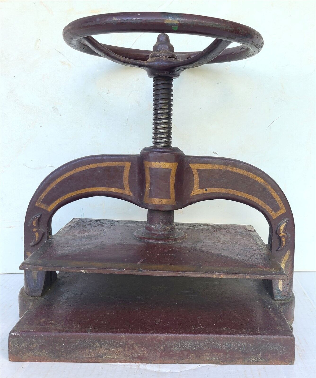 CAST IRON BOOK PRESS antique BOOKBINDING VICTORIAN 19th century