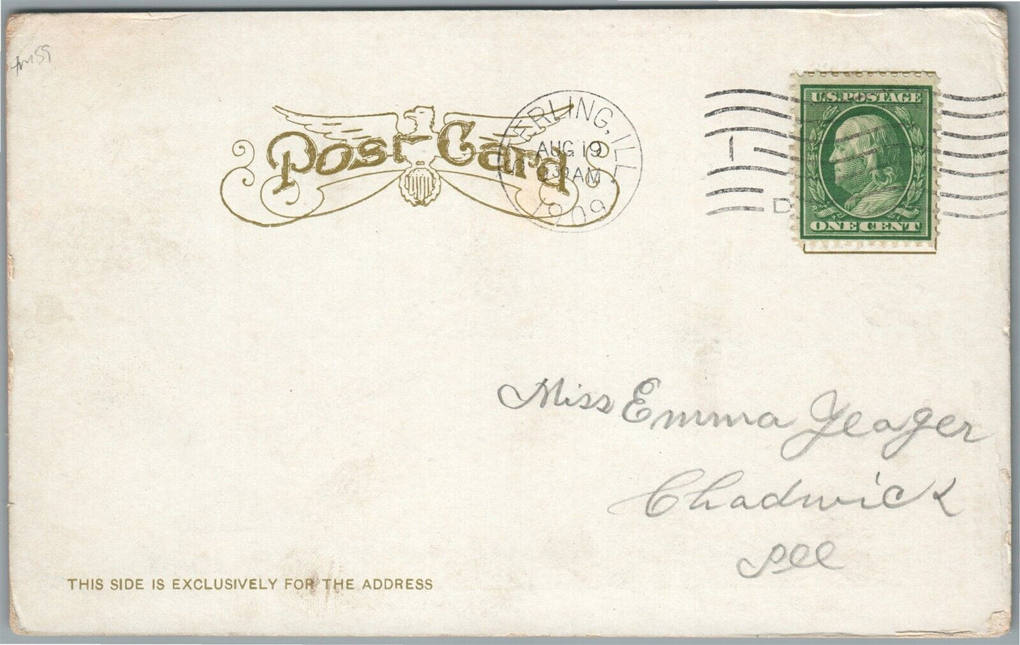 STERLING IL SCHOOLS ANTIQUE POSTCARD