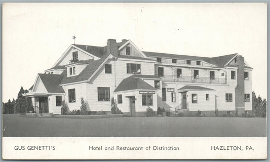 HAZLETON PA HOTEL AND RESTAURANT ANTIQUE POSTCARD