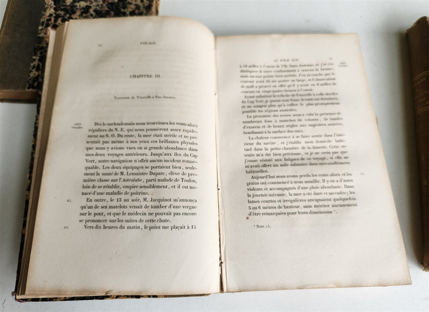 1840s VOYAGE AU POLE SUD et dans L'OCEANIE antique 3 VOLUMES NORTH POLE OCEANIA