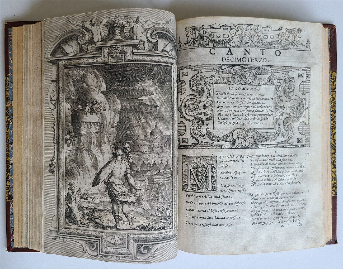 1617 TORQUATO TASSO La Gerusalemme liberata AMAZINGLY ILLUSTRATED antique FOLIO