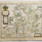 1640 MAP of GERMANY POLAND GLOGOW SILESIA by WILLEM BLAEU antique AUTHENTIC