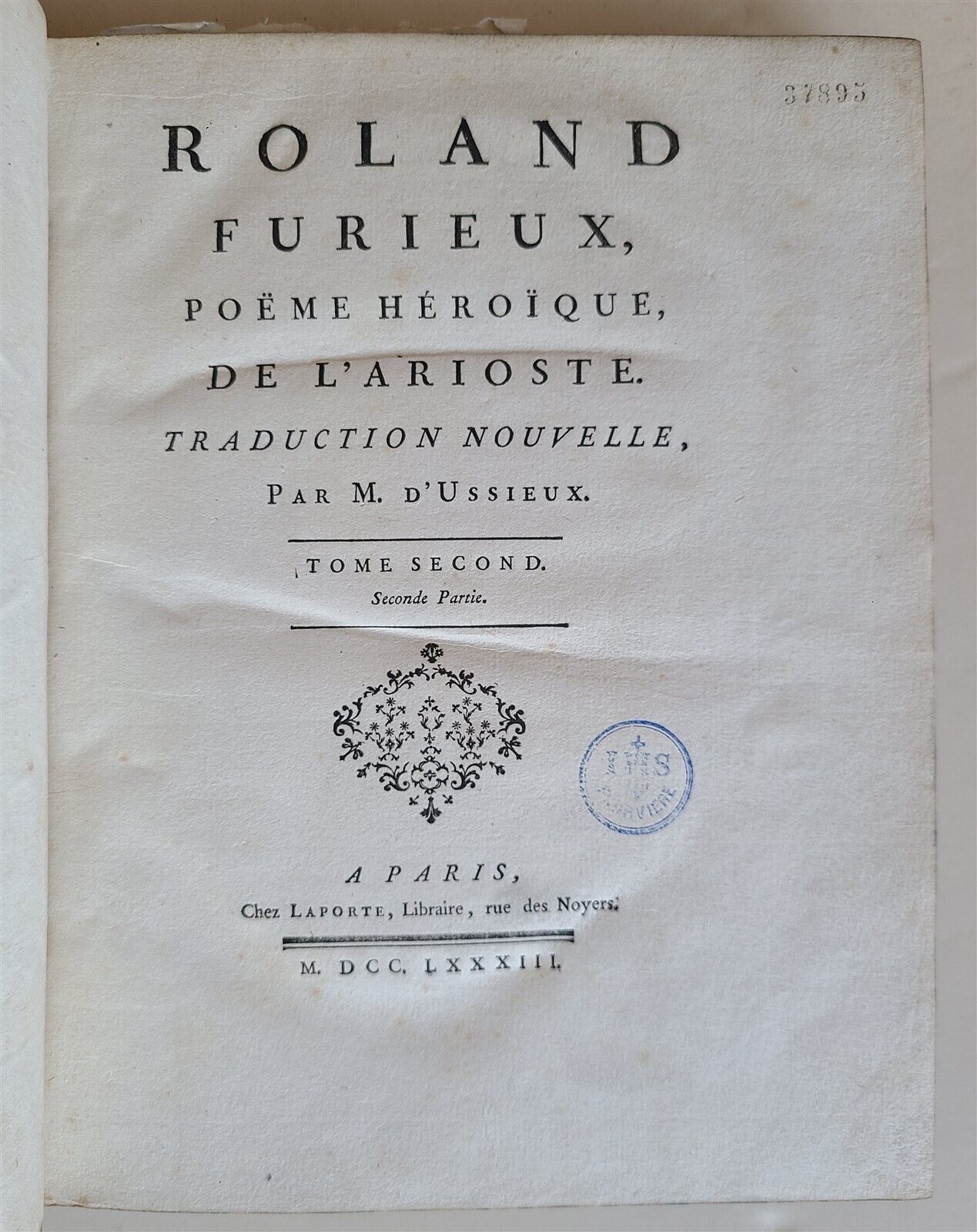 1775-83 ORLANDO FURIOSO by LODOVICO ARIOSTO 4 VOLUMES antique ILLUSTRATED POETRY