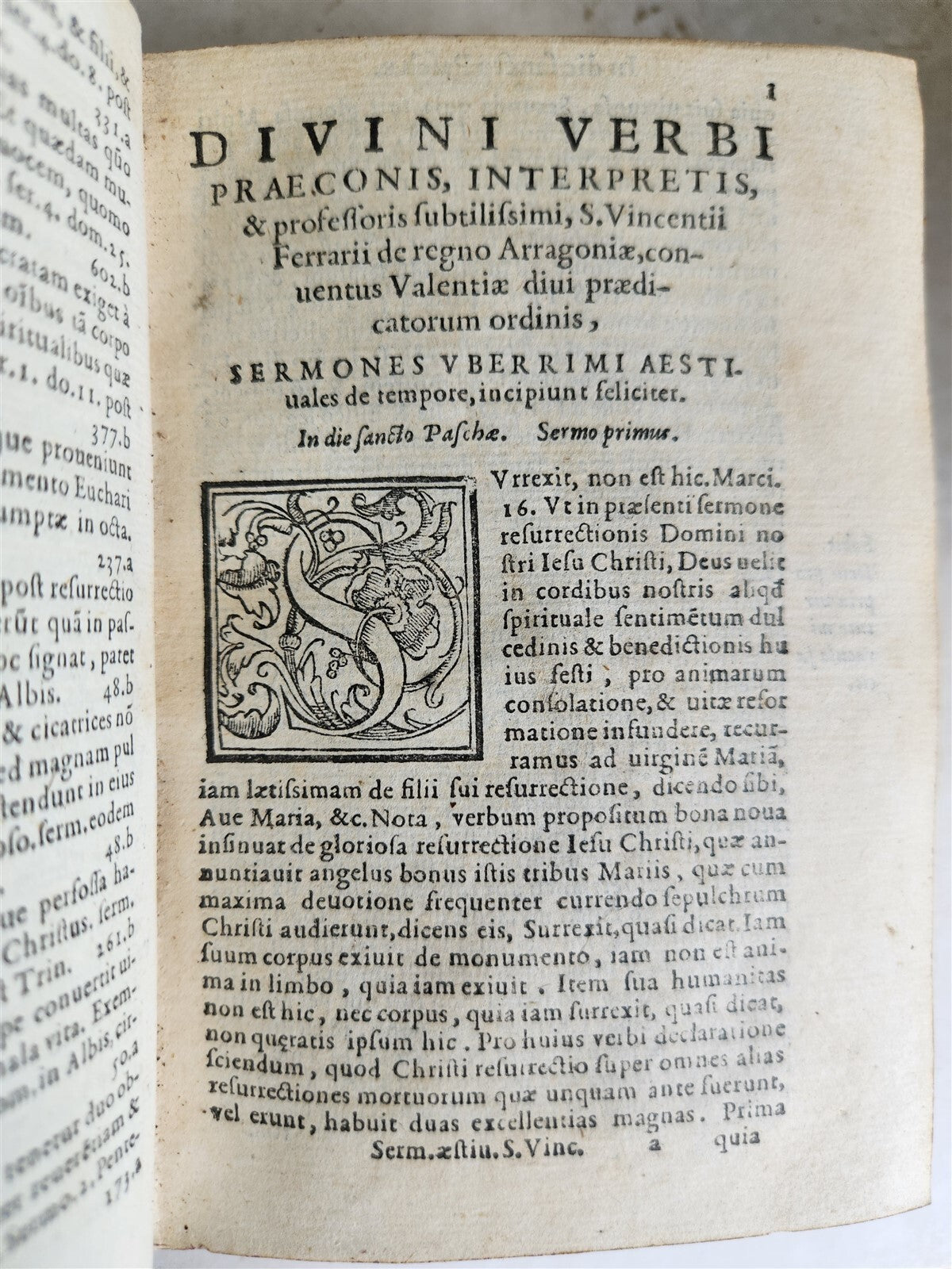 1573 SERMONS by San Vincenzo Ferrreri 2 VOLUMES antique 16th CENTURY in LATIN