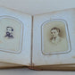 19th century AMERICAN PHOTO ALBUM w/ WASHINGTON PORTRAIT CLASPS antique RARE