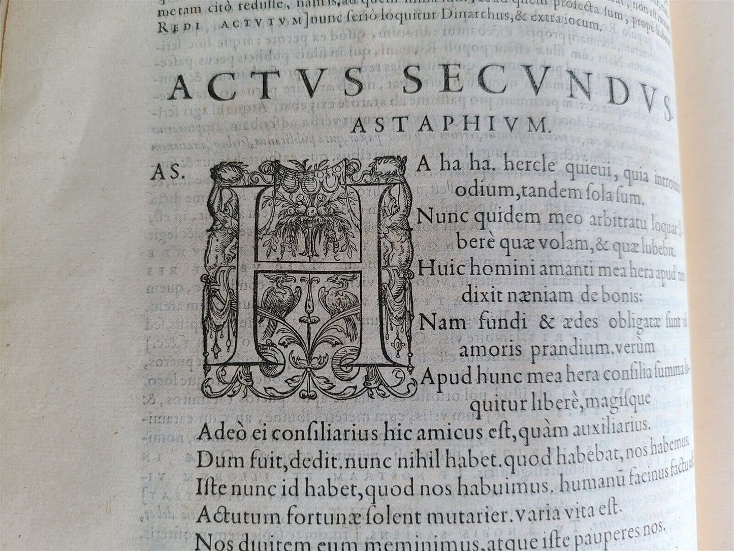 1577 PLATO COMEDIES antique 16th CENTURY FOLIO M. Accius Plautus