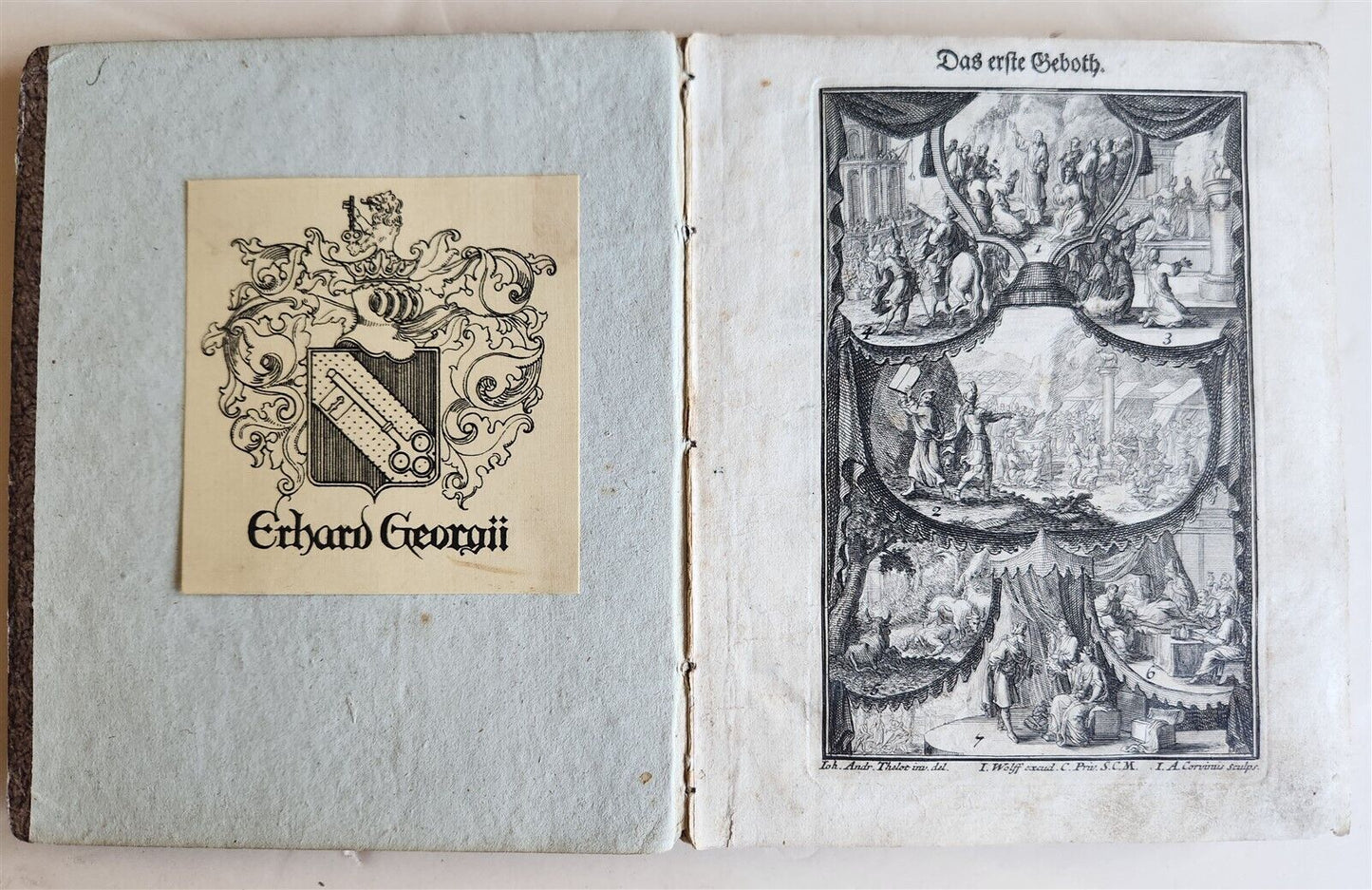 18th century ILLUSTRATED CATECHISM antique