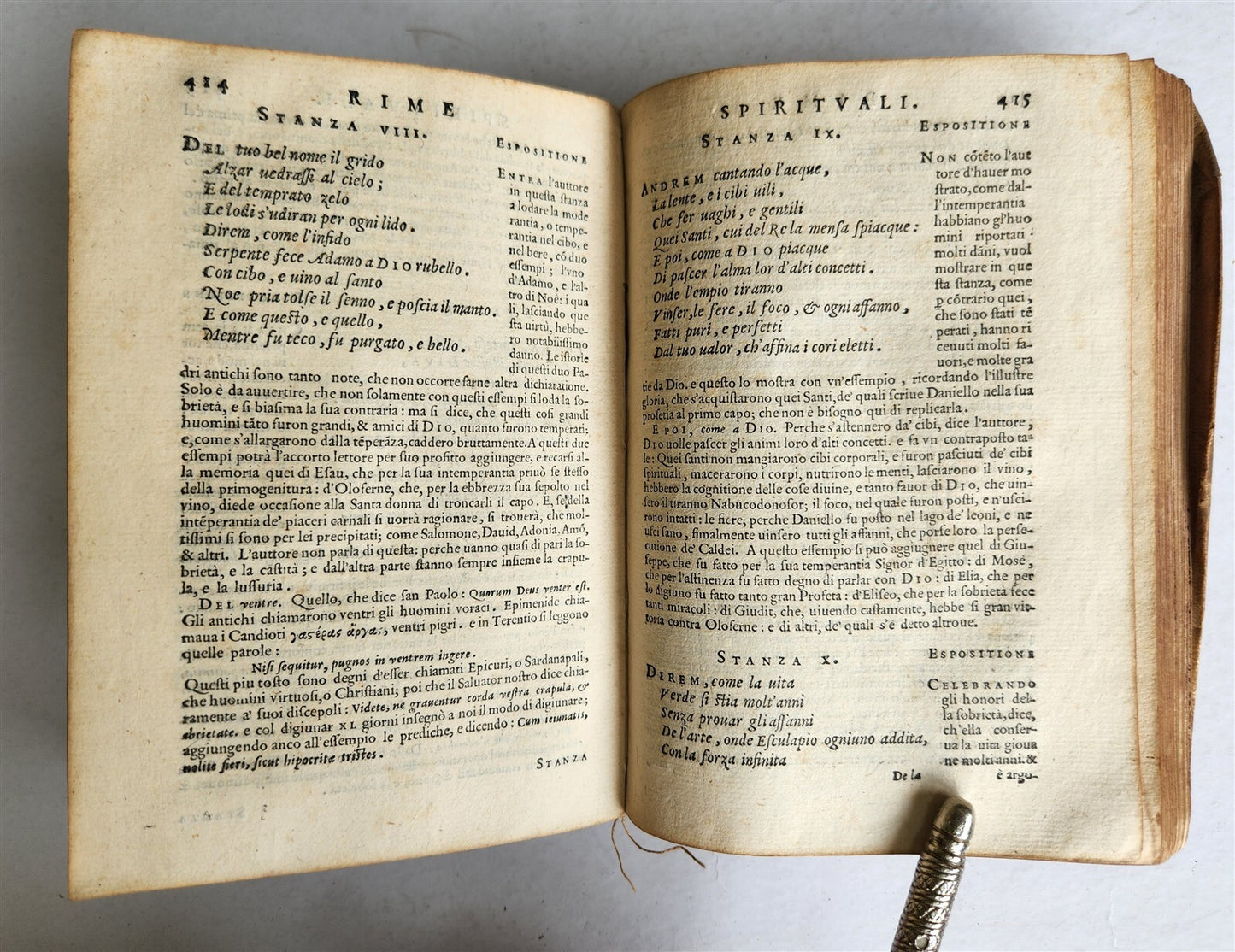1570 RIMI SPIRITUALI by Gabriel FIAMMA antique 16th CENTURY VELLUM BINDING