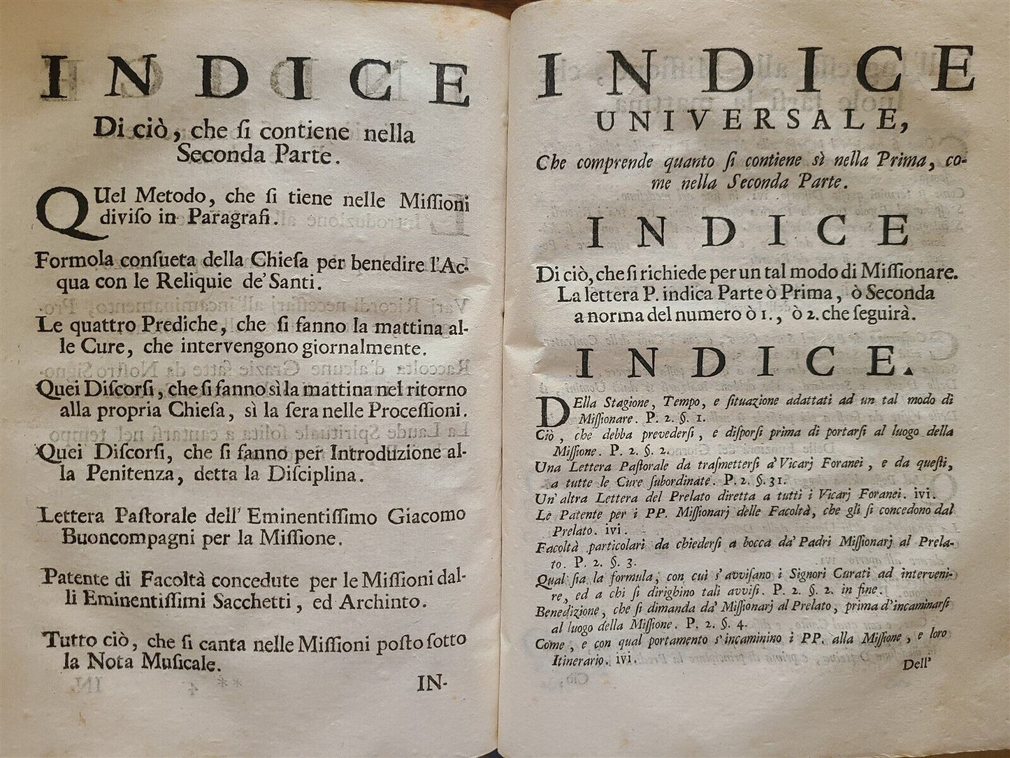 1765 QUARESIMALE DEL PADRE PAOLO SEGNERI antique VELLUM BOUND in Italian