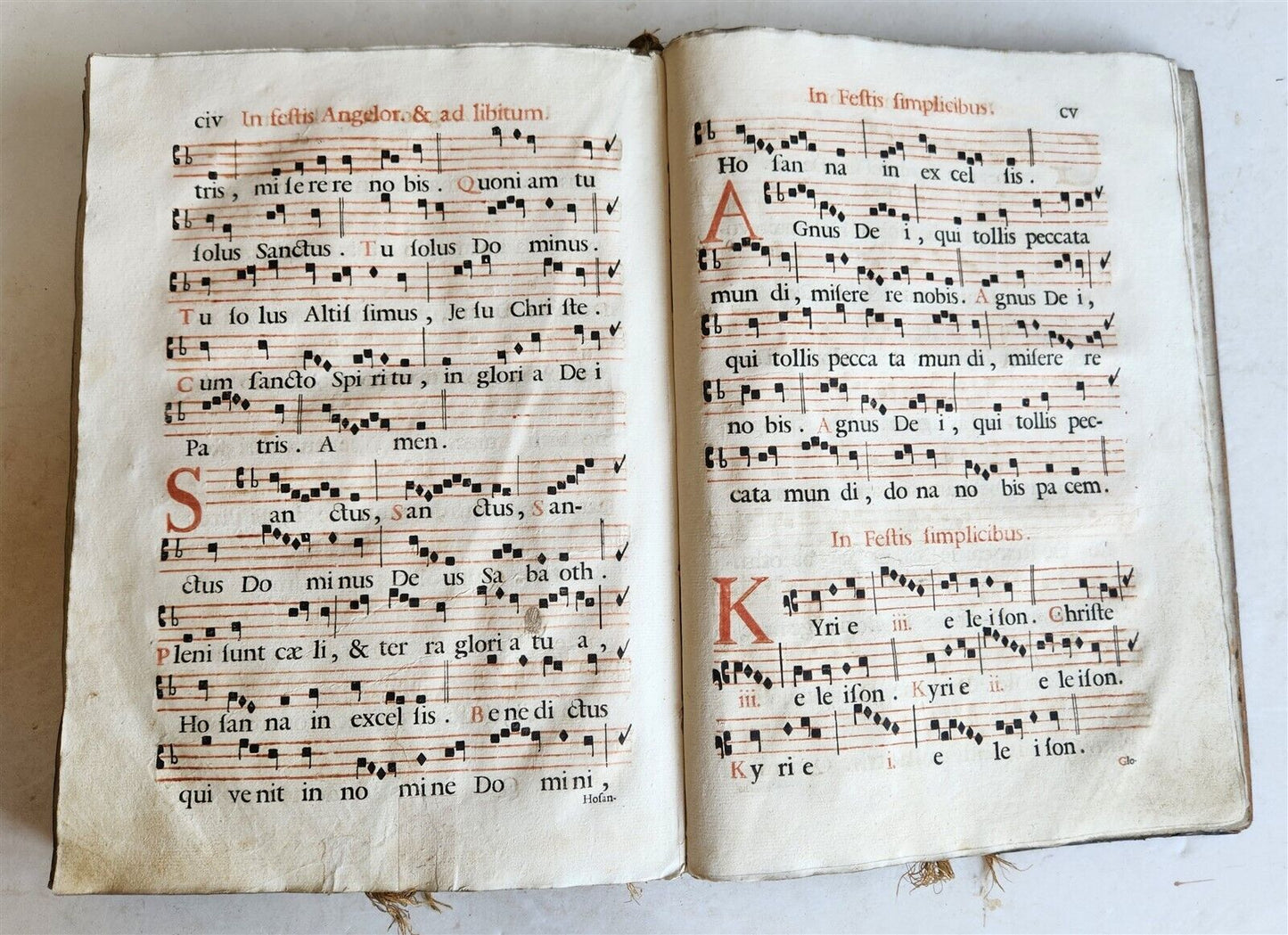 1789 GRADUALE ROMANUM antique ANTIPHONAL LARGE FOLIO 13 x 19"
