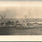 MANUFACTURE w/ AMERICAN FLAG PATRIOTIC ANTIQUE REAL PHOTO POSTCARD RPPC