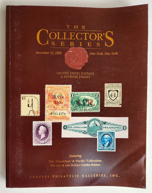 PHILATELIC SHREVES AUCTION CATALOG US POSTAGE & REVENUE STAMPS 1999