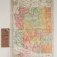 1895-1921 GROUP of 12 AMERICAN STATES FOLDING MAPS BOOKLETS antique AMERICANA