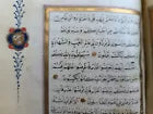 19th CENTURY MANUSCRIPT KORAN ISLAMIC antique ILLUMINATED QURAN