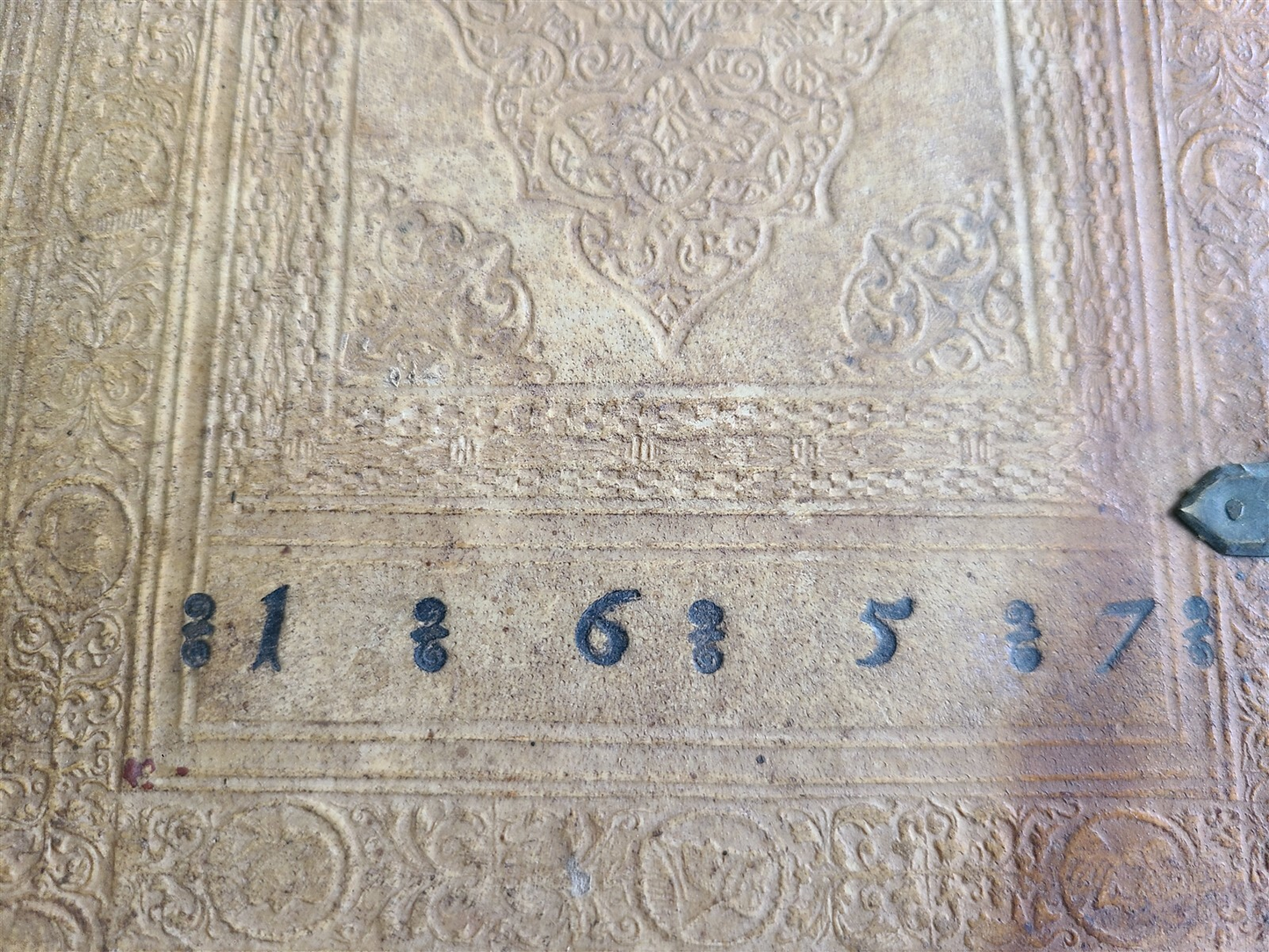 1650 BLIND-STAMPED PIGSKIN BOUND ANTHOLOGY by Jesuit Georg Stengel antique