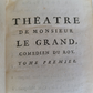 1742 FRENCH THEATRE PLAYS 4 VOLS antique Theatre de Monsieur Le Grand comedien