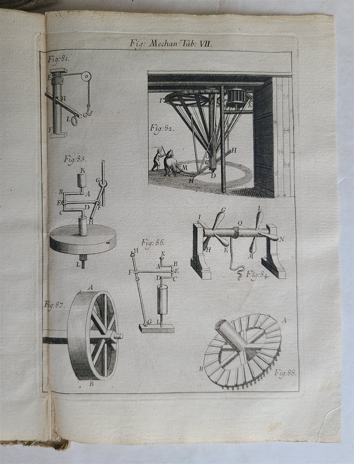 1732 MATHEMATICS 5 VELLUM VOLS antique mechanics optics astronomy architecture