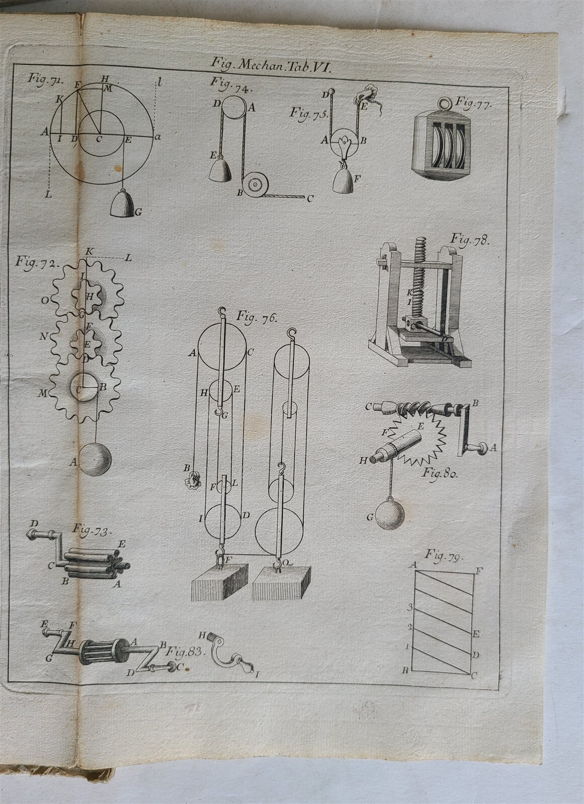 1732 MATHEMATICS 5 VELLUM VOLS antique mechanics optics astronomy architecture